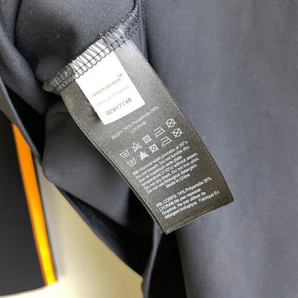 Castore Mclaren Performance 1/4 Zip MIdlayer Large Black Mens Pullover Orange - Picture 10 of 10